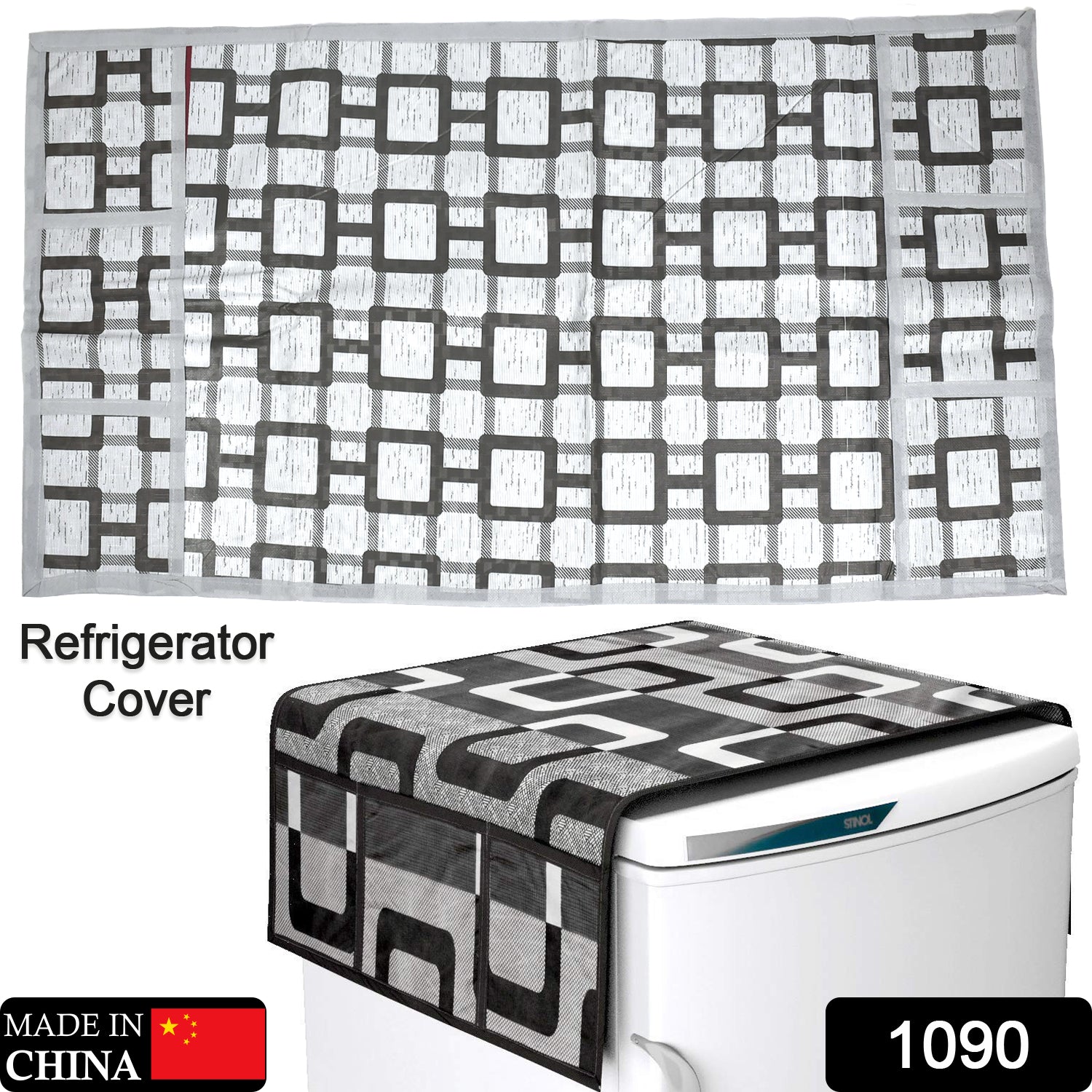 1090 Fridge Top Cover Cotton Material 6 Utility Side Pockets Fridge Cover For All types Fridge Use DeoDap 1090 Fridge Top Cover Cotton Material 6 Utility Side Pockets Fridge Cover For All types Fridge Use DeoDap